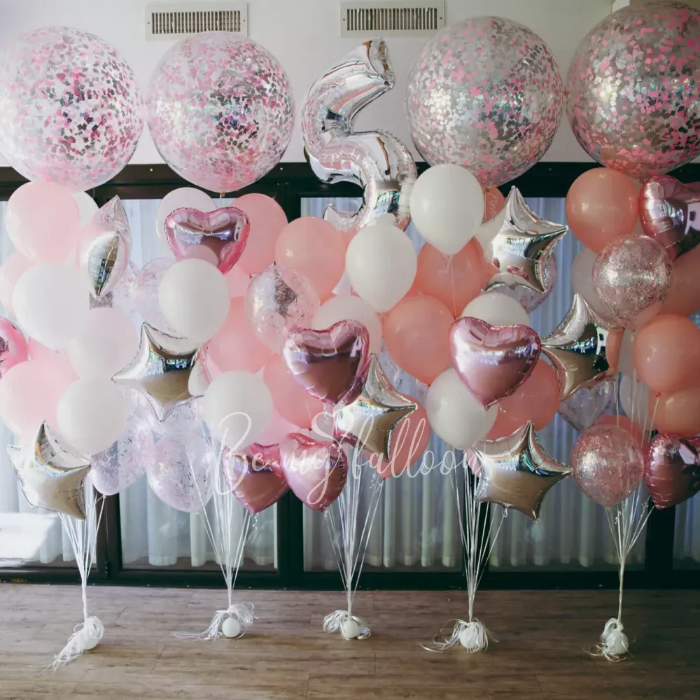 Happy Birthday set of balloon bouquets