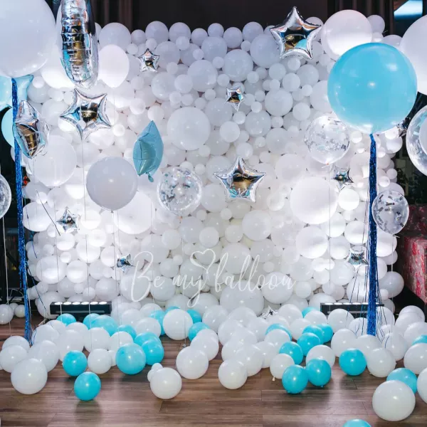 2x2 Стена из шаров органик Белая