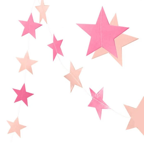 3.2 متر إكليل نجوم ميكس بينك وفوشيا