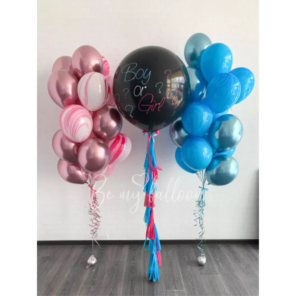 Gender reveal Helium Balloon Composition Pink & Blue Dreams 