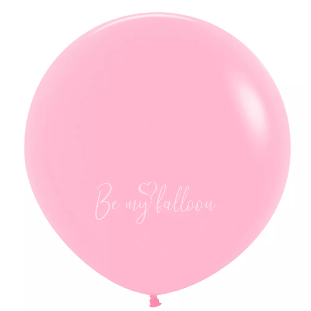 24" Шарик без рисунка розовый 009