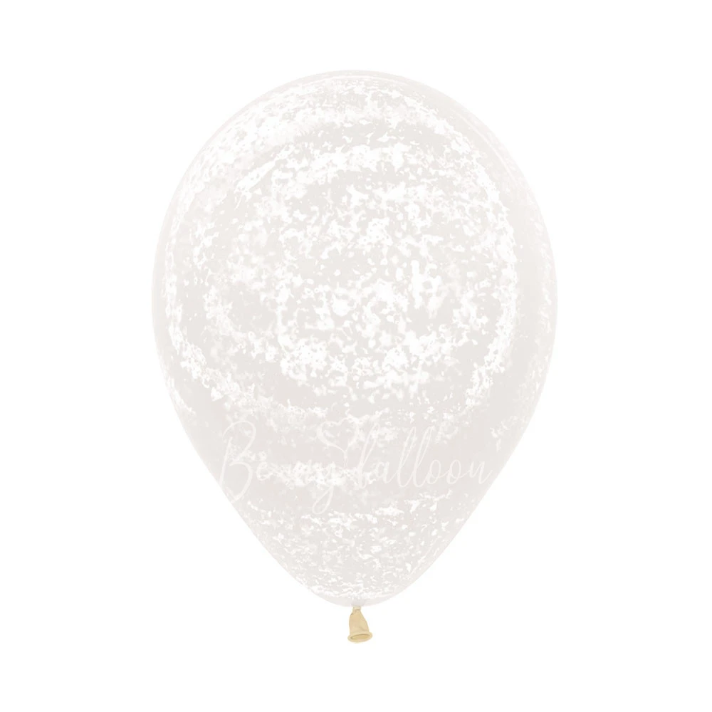 12" Helium latex White Graffiti marble balloon