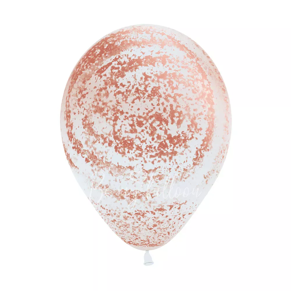 12" Helium latex Rose gold Graffiti marble balloon