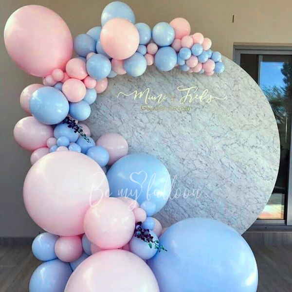 Гирлянда из шаров Gender Reveal 3.5 метра с бэкдропом