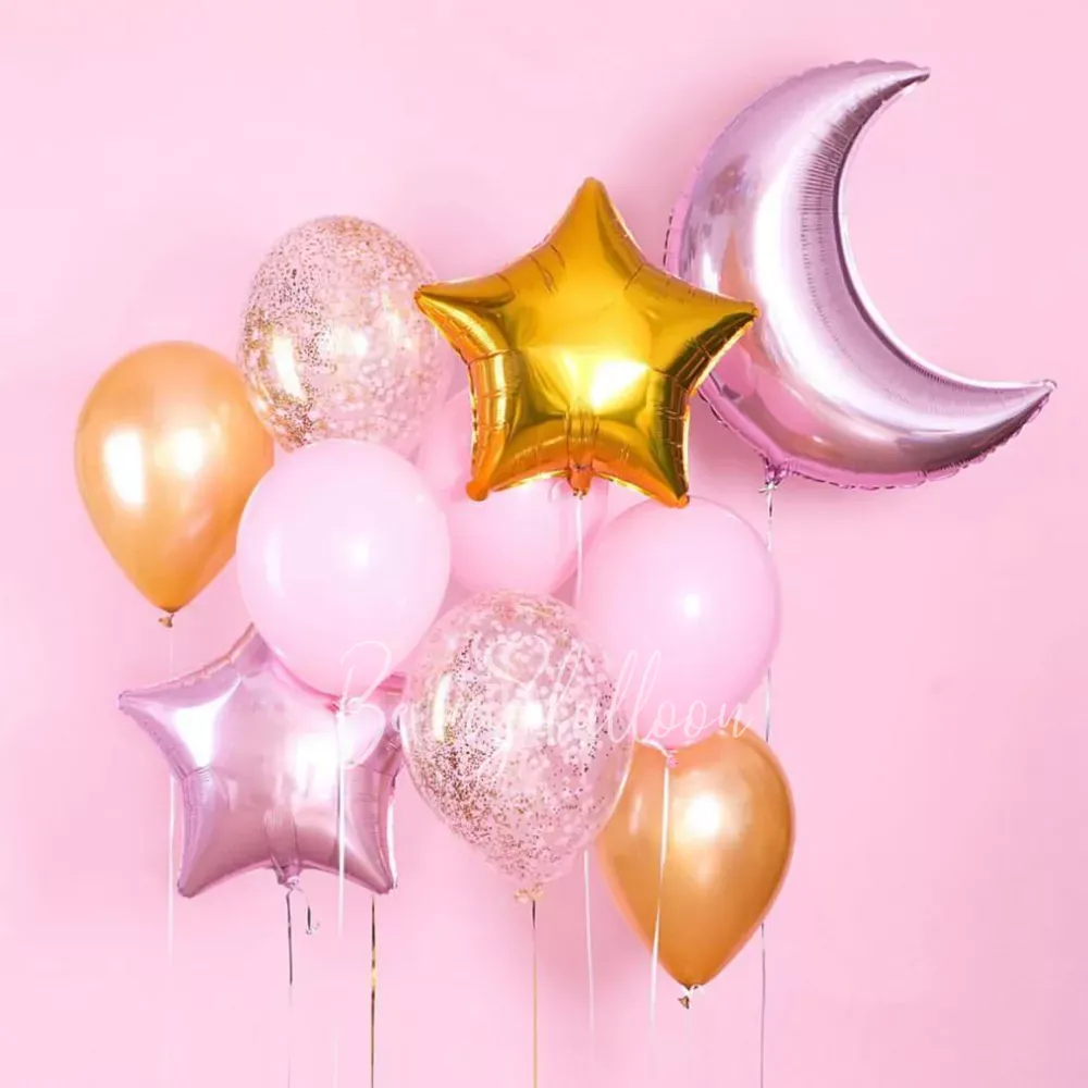 باقة بالونات الهلال والنجوم