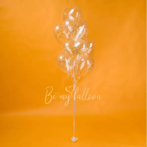 Latex confetti hearts balloon bouquet 