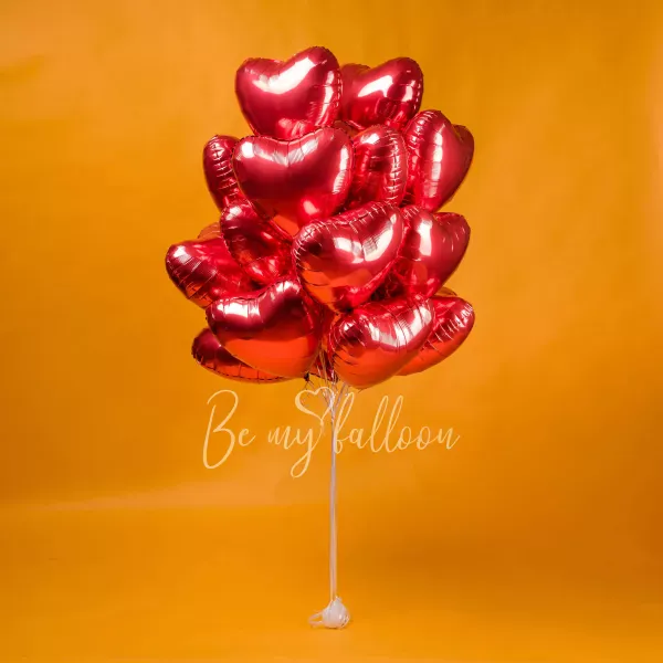 Foil red hearts balloon bouquet 