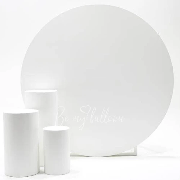 2m Wide Round Backdrop with 3 round stands