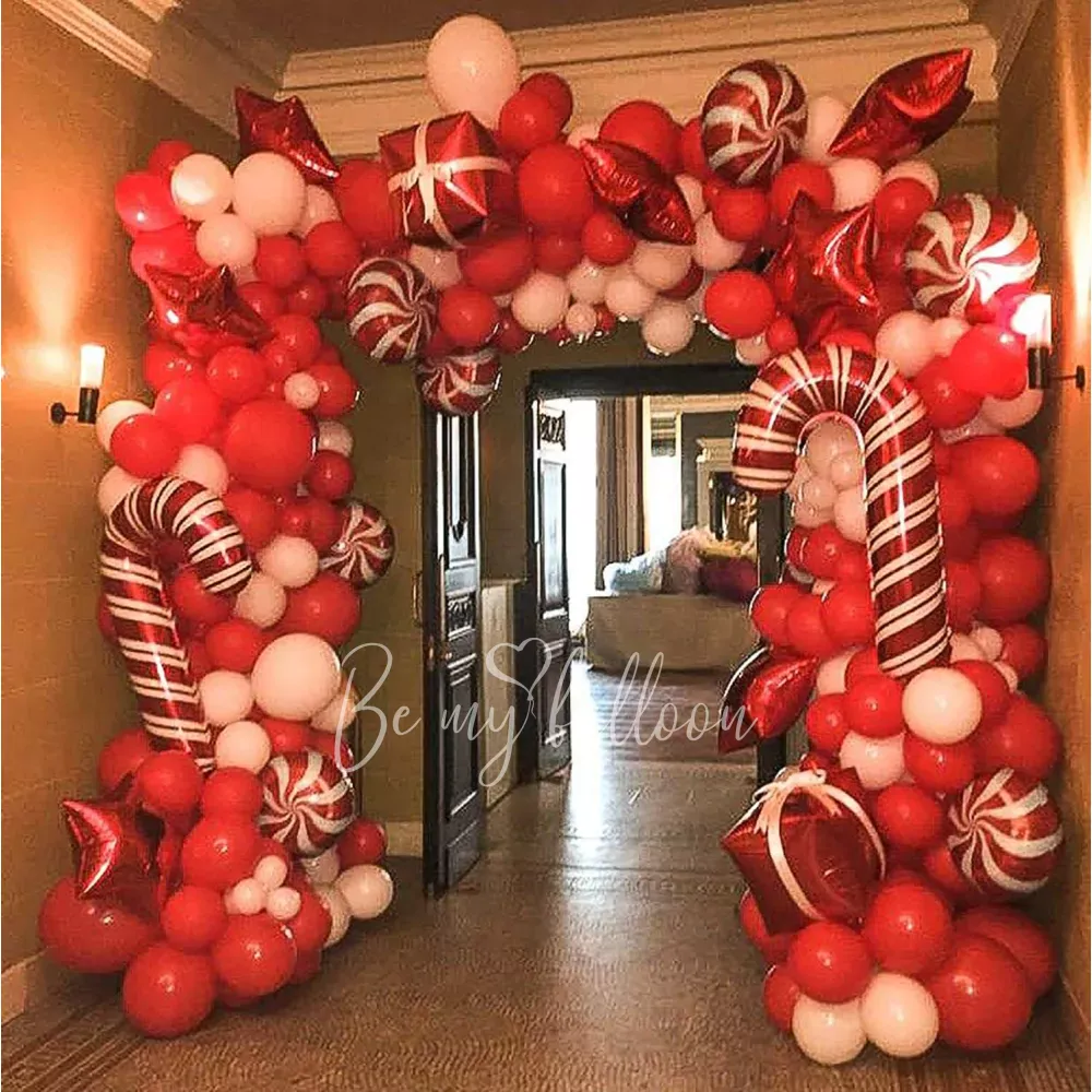 8m Christmas Organic balloon arch