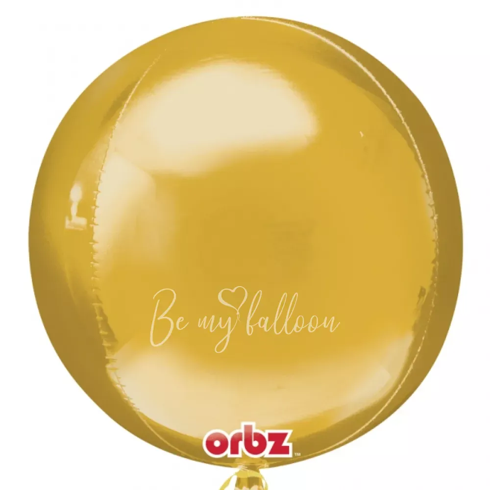 16" Helium foil gloss Gold 3D Sphere balloon