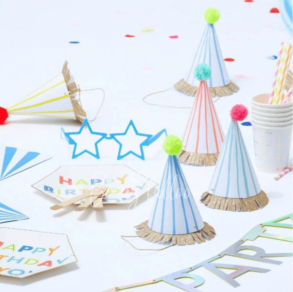 Pompom Party Hats