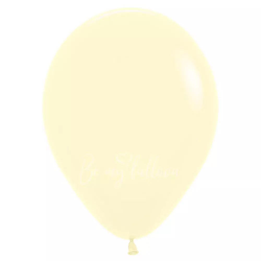 12" Шарик с гелием без рисунка пастель матовый желтый 620
