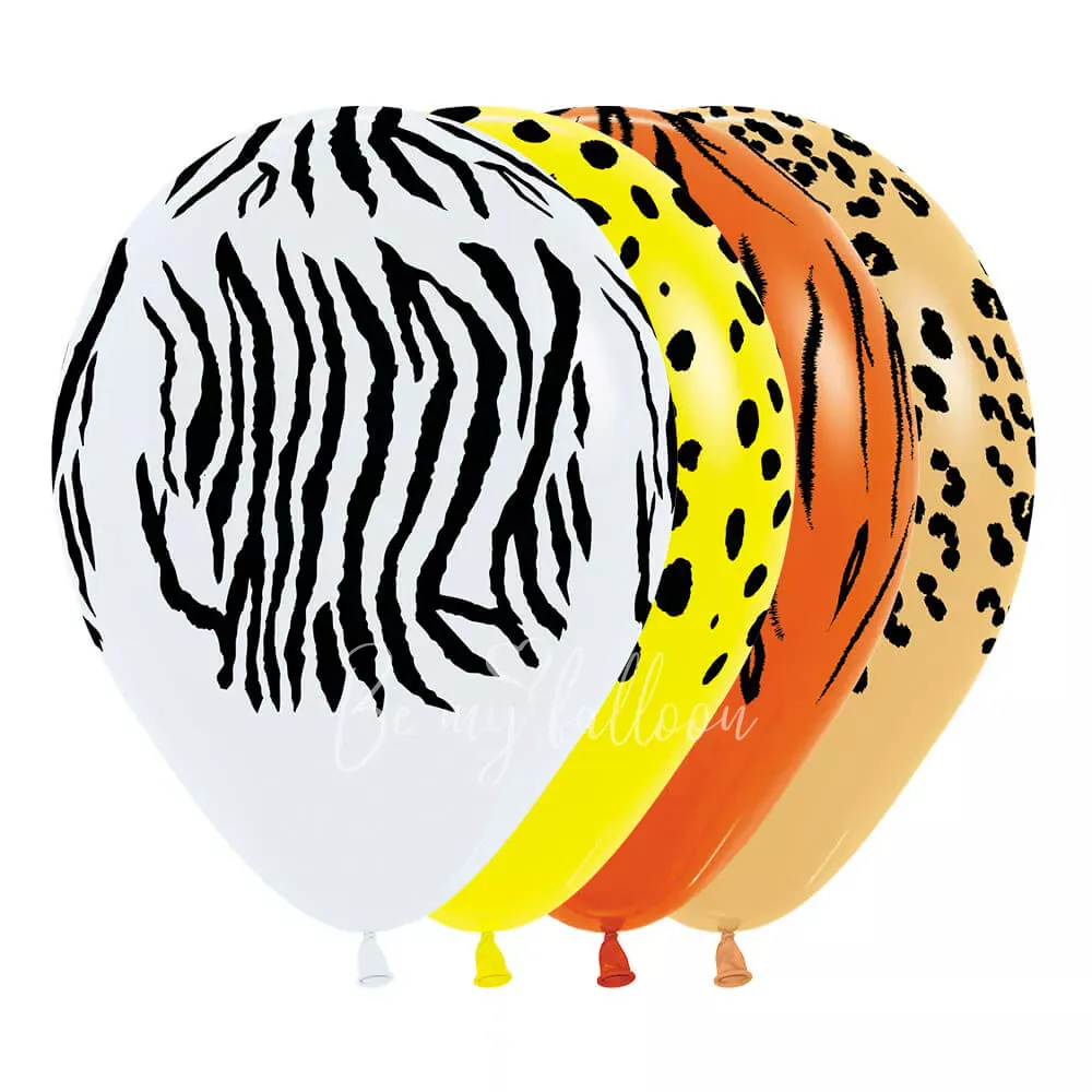 12" Helium latex jungle printed balloon
