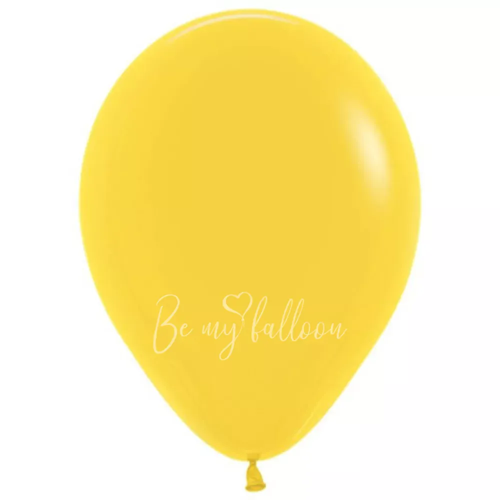 12" Helium fashion yellow 020 plain balloon