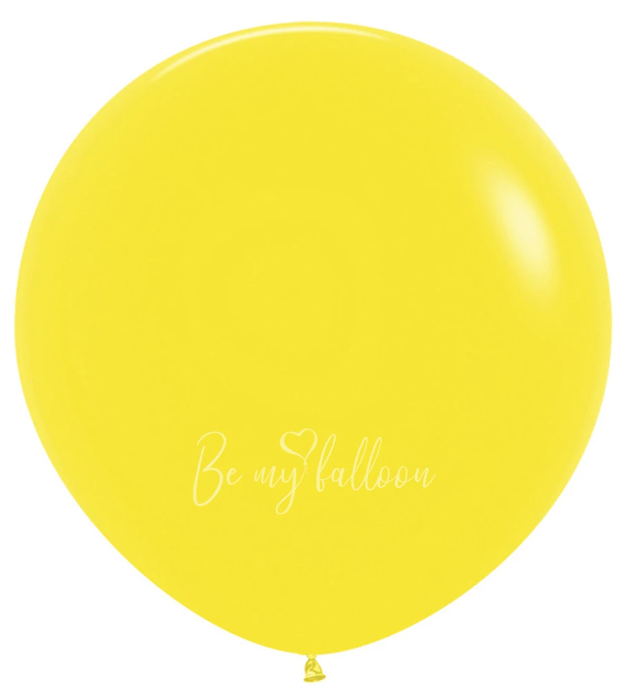 24" Helium fashion yellow 020 plain balloon